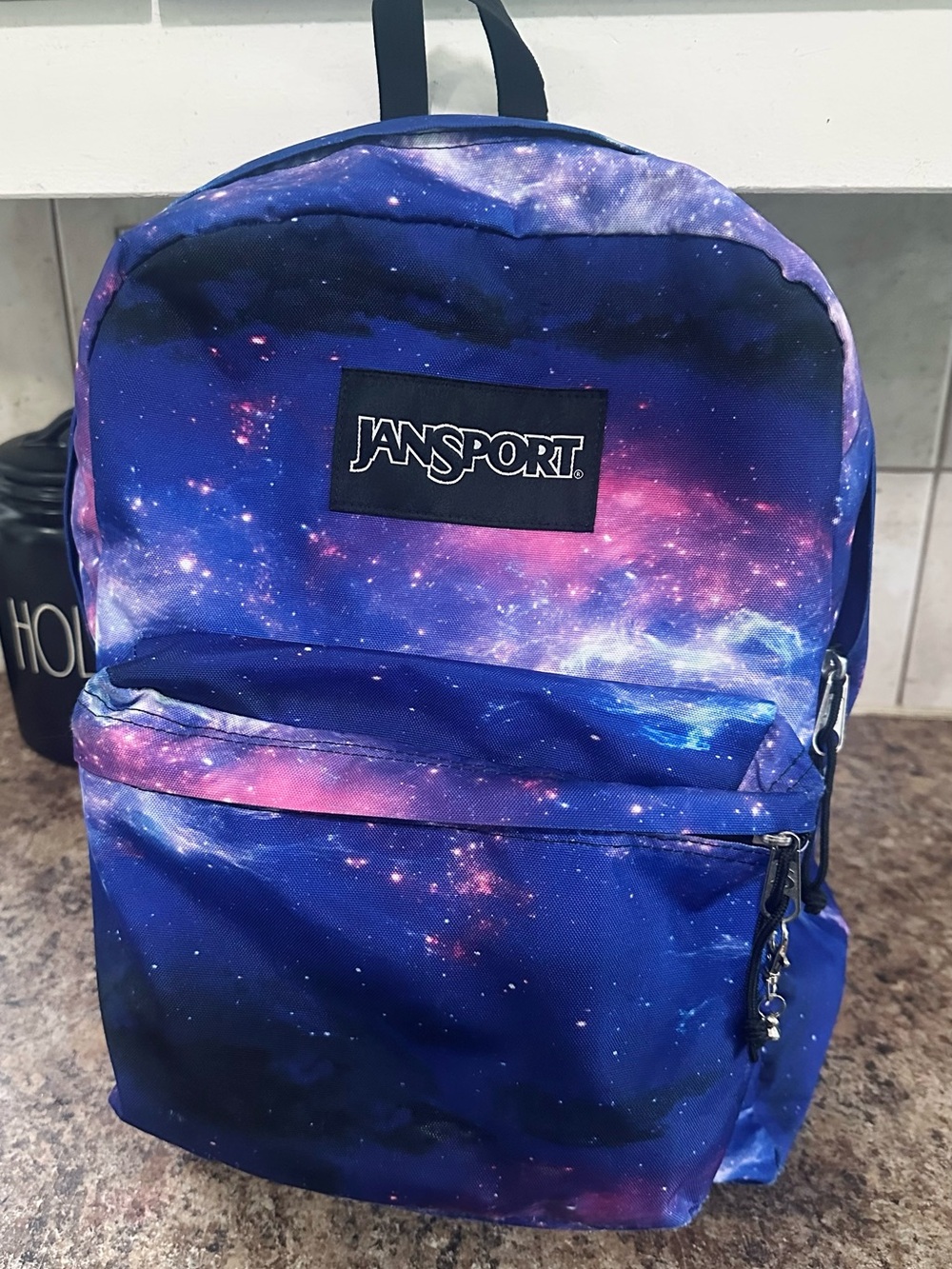 JanSport Galaxy Print Backpack - Blue and Purple